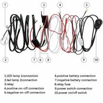 YUNPICAR 汎用フォグランプ配線 リレーハーネス ロッカースイッチ搭? 12V/ 40A パワーリレー ブレードヒューズ [_画像5