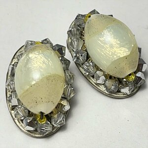 * Vintage MiriamHaskell Miriam Haskell beads earrings costume jewelry *