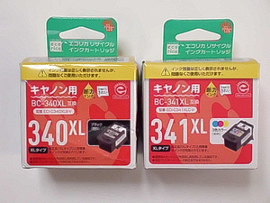 エコリカ リサイクル インクカートリッジ キャノン用 BC-340XL BC-341XL 　2個セット