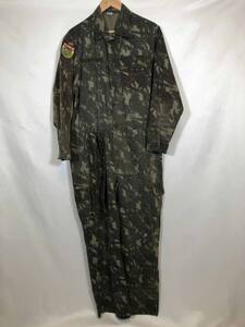 実物　ブラジル軍　カバーオール　迷彩服　カモフラージュ　つなぎ　中古品　放出品