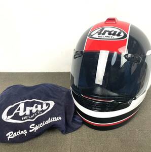 ●希少 Arai アライ フルフェイスヘルメット 57 58 M 平忠彦 レプリカ SNELL 85 SFL レッド ブラック ホワイト●