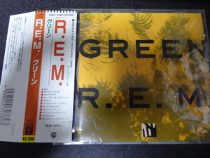 R.E.M.「GREEN」1988年日本盤帯付25P2-2389