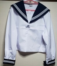 某中学校　女子制服 セーラー服 中間服 長袖　スクールパール製　B2 特大サイズ_画像1