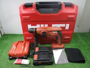 充電式★HILTI ロータリーハンマードリル 21.6V TE2-22 SDS-plus NURON 充電器・バッテリー2個・ケース付 電動工具 ヒルティ 中古品