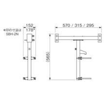 123ワンツゥスリー 工事用看板設置具 SBH-2N-280 サインホルダー ガードレール支柱 Φ140用 伊藤製作所 未使用品kc_画像6