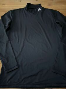 送料込み！adidas ハイネック 長袖Tシャツ 黒 Sサイズ アディダス 155-165 インナーウェア GOLF ゴルフウェア ブラック 14