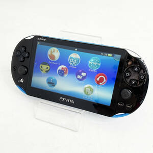 中古☆SONY PlayStation Vita PCH-2000 ZX18 ブルーブラック 青 黒 プレイステーション ヴィータ Wi-Fiモデル 動作良好 送料無料