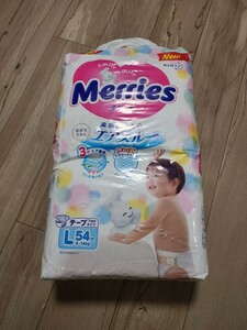 新品 メリーズ Merries エアスルー Lサイズ 9~14kg用 テープ 54枚 紙おむつ おむつ メリーズパンツ