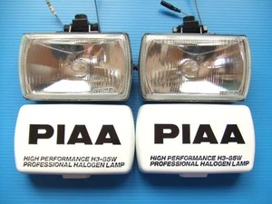 当時物 新品 PIAA50 角型 スポットランプ H3バルブ 旧車 昭和 オフロード 補助灯 ピア フォグランプ クリアレンズ AE86 イニシャルD sub