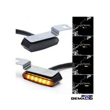 ◇送料140円◇汎用 12V 流れる LEDウインカー ハンドル固定式 メッキ スモーク 2個 BOLT ボルト BOLT Cスペック WR450F XT500 XT660X_画像1