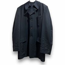 AW1993 YOHJI YAMAMOTO POUR HOMME 93AW ヨウジヤマモト プールオム 90s エンボス加工 コート ハーフコート 90年代 ネイビー_画像1