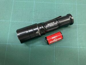 中古品 実物 SUREFIRE (シュアファイア) EB1 BACKUP LEDフラッシュライト+surefire純正a123バッテリー1個