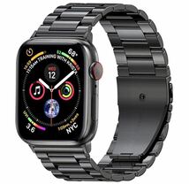 新品未使用☆ Apple Watch ( アップルウォッチ ) メタリック バンド 42/44/45mm　ブラック　Apple Watch メタリック 黒 バンド_画像1