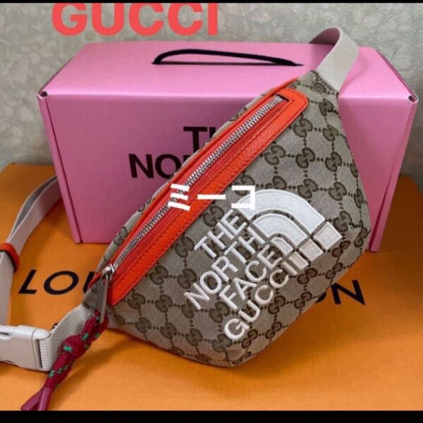 GUCCI×ノースフェイスコラボ ウエストバッグ ボディバッグ ポーチ ポシェット