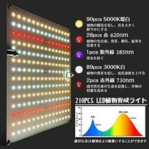 ■送料無料■BOFAC 植物育成ライト LED育成ライト 210個LED 高輝度 2段階調光 フルスペクトル 暖色LED 水耕栽培ライト_画像2