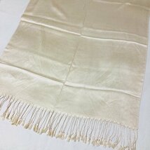 PASHMINA　100% CASHMERE/カシミヤ　大判 ストール　シャンパンゴールド系　70 × 194cm_画像4