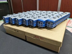 トミーHOスケール　12系　７輌セット　オハ12×５輌　スハフ12(電源装置付き緩急車)×２輌　トミー製品　プラ製　テールライト赤く塗布加工