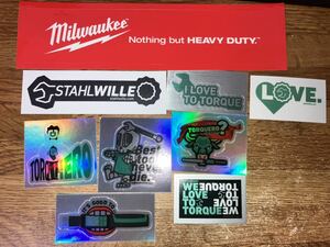 非売品 ステッカー シール スタビレー Milwaukee ミルウォーキー STAHL WILLE 工具