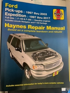 Haynes Repair Manual Ford Pick-ups 1997-2003 Expedition 1997-2017