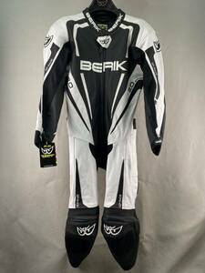 BERIK ベリック レーシングスーツ WHITE/BLACK 58サイズ 新品未使用 革ツナギ レザースーツ 牛革 サーキット 峠