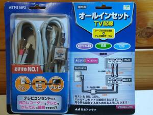 【新品未使用品】日本アンテナ　屋内用　オールインセットTV配線　AST-S15F2