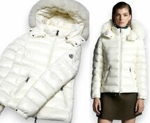 国内正規品 MONCLER モンクレール BADYFUR バディファー フォックスファー ダウンジャケット サイズ00 ホワイト ロゴ ワッペン付き_画像1