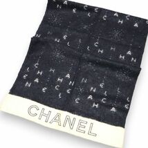 良品 CHANEL シャネル ココマーク CC ロゴ マフラー ショール ストール 巻き物 ブランケット ひざ掛け イタリア製 正規品_画像3