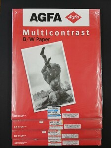 アグファ マルチコントラスト AGFA Multicontrast 印画紙 小全紙 10枚入 未開封 4点セット