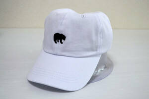 Bear/CALIFORNIA/ベアー刺しゅう入/プレーン/ヘリンボーン/30356/Low/キャップ/コットン100%/ＷＨ