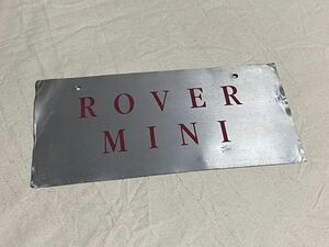 ローバーミニ ナンバープレート マグネット付 アルミ製 ROVER MINI