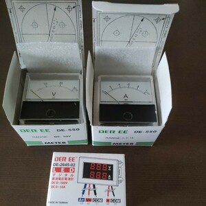 ＭＥＴＥＲ ＤＥ５５０ ２個セットDE-2645-02中古品 未使用 3點 電圧計 電流計 電気計器