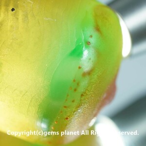 ビンテージライムグリーンシンセティックスピネル フルブール UV蛍光