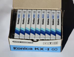 Konica コニカ カセットテープ KR-I 60分 10巻 うす型ケース　