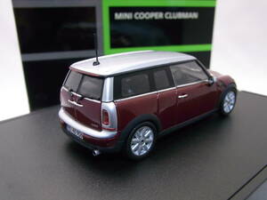 ★ディーラー特注!★Mini Cooper CLUBMAN ワイン/シルバー 1/43【R55 ミニクーパー クラブマン】★検:BMW BMC クラブバン カントリーマン