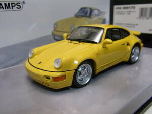 ★極美品!★PORSCHE 911 TURBO S 3.3 Lightweight 黄 1992 1/43【ポルシェ ターボ Type 964 ライトウェイト】★1008台限定品★436 069170