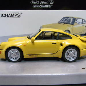 ★極美品!★PORSCHE 911 TURBO S 3.3 Lightweight 黄 1992 1/43【ポルシェ ターボ Type 964 ライトウェイト】★1008台限定品★436 069170の画像3