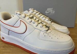 即決30cm NIKE AIR FORCE1 Low White and Picante Redナイキ エアフォース1 ロー ホワイト アンド ピカンテレッド US12 新品