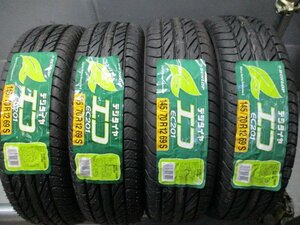 BN820☆在庫有り　新品タイヤ サマー 145/70R12 夏4本価格！ダンロップ エコ EC201 法人宛/営業所止め送料無料