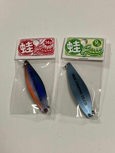 【限定】蛙スプーン IRIE FISHING CLUB 9g&14g TEXT STONE BLUE&TEXT YOAKE