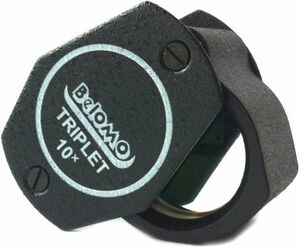 BelOMO 10x Triplet Loupe Folding Magnifier No Lanyard ベロモ 10倍 折りたたみ ルーペ トリプレット 鉱物 昆虫 植物 観察 宝石鑑定