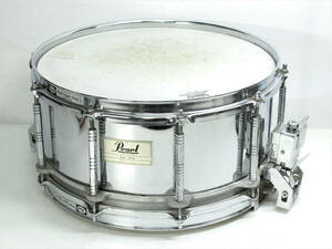 〓 Pearl/パール スネアドラム S-814D フリーフローティング 14x6.5インチ Steel Shell ε