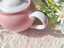 未使用☆Noritake ノリタケ 可愛い桜色 ティーポット ビンテージ レトロ ポップ モダン ファンシー カップ&ソーサー ナルミ _画像6