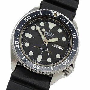 １円～ セイコー SEIKO ダイバー 7548-7000 時計 メンズ ブランド 150m デイデイト クオーツ QZ ステンレス SS ラバー(v0078861700)