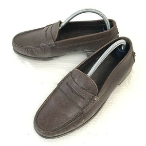 TOD'S/トッズ★本革/コインローファー【35.5/22.5-23.0/茶/BROWN】スリッポン/モカシン/ビジネス/dress shoes◆C-128