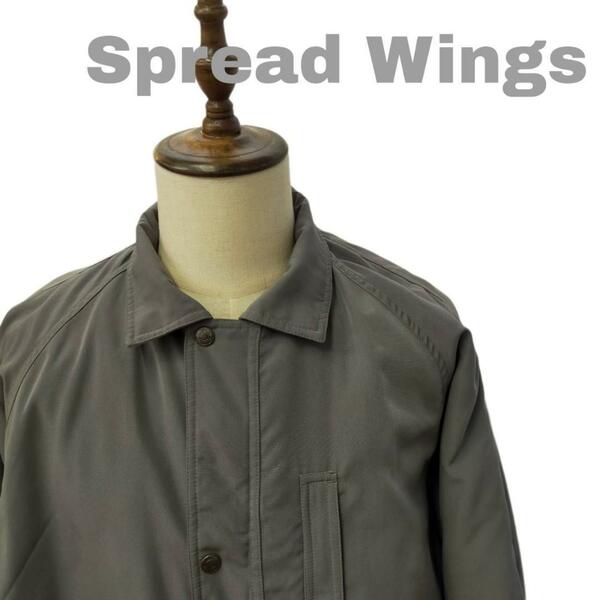 【最終値下げ】Spread Wings メンズ アウター ジャケット グレー オーバーサイズ ジップアップ 古着 vintage ヴィンテージ 90s 80s レトロ