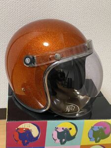 Murrey ジェットヘルメット オレンジラメ Lサイズ　リード工業 MR-71 ORANGE / オレンジ