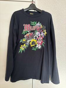 ... long T-shirt L corresponding black color 