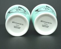 M≪大関質店≫中古 TIFFANY＆Co. ティファニー CAT STREET FINE BONE CHINA キャットストリート 限定 ストアロゴ入り ペーパーカップ ペア_画像6