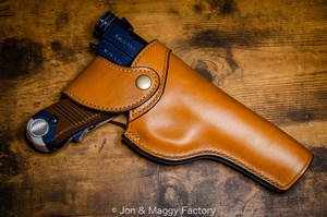 （ブラウン）南部十四年式拳銃 後期型用 ホルスター【Jon & Maggy Factory】レザー 革