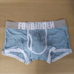 Mサイズ ローライズ ボクサーブリーフ FORBIDDEN メンズ 公式 正規品 ブルー ホワイト コットン アウトレット 管番： 8548